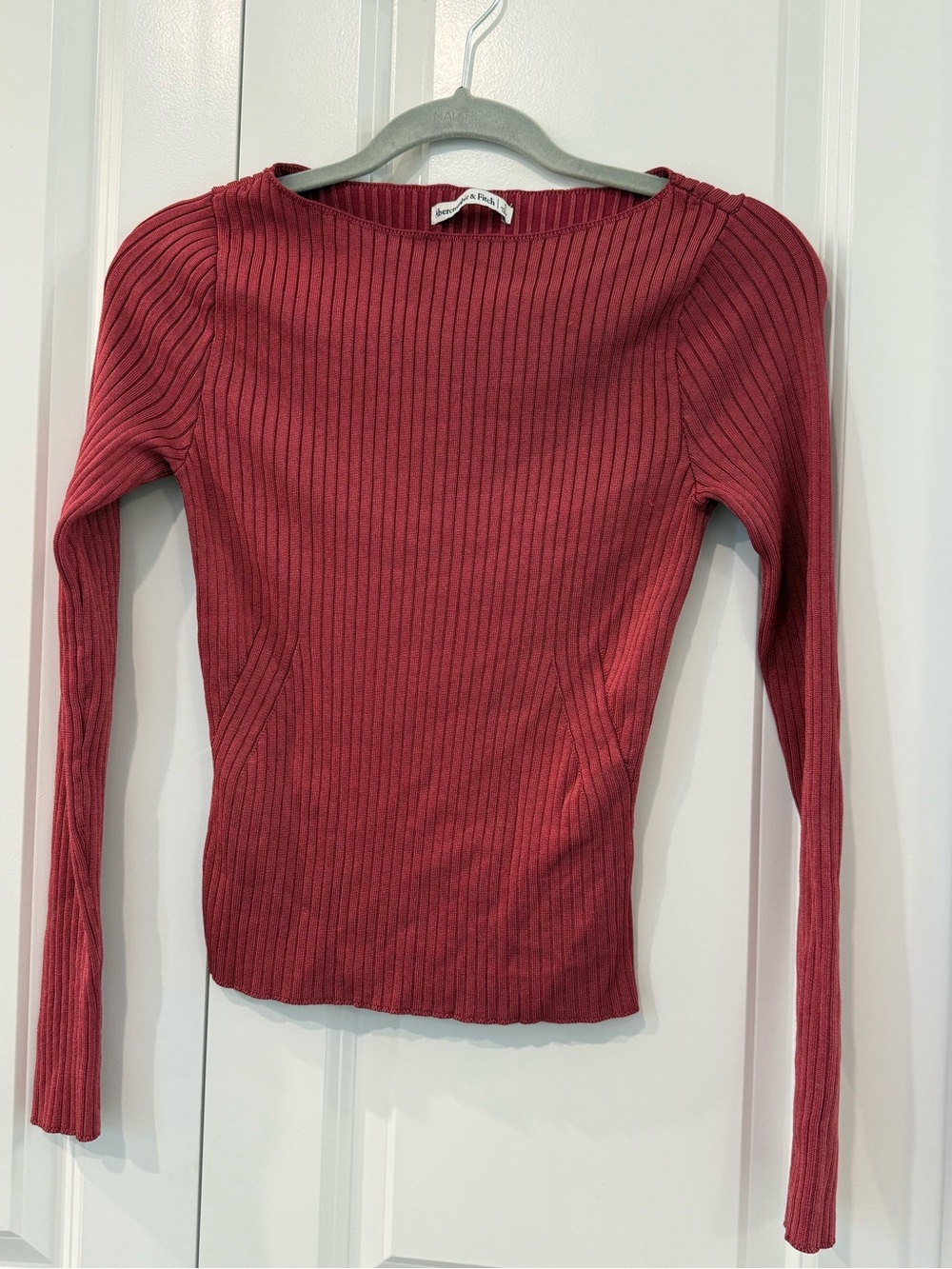 Abercrombie & Fitch Ribbed Long-Sleeve Top